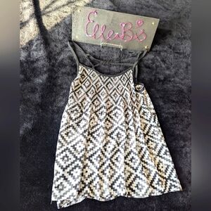 EUC Princess by Vera Wang Black White Sheer Tank S